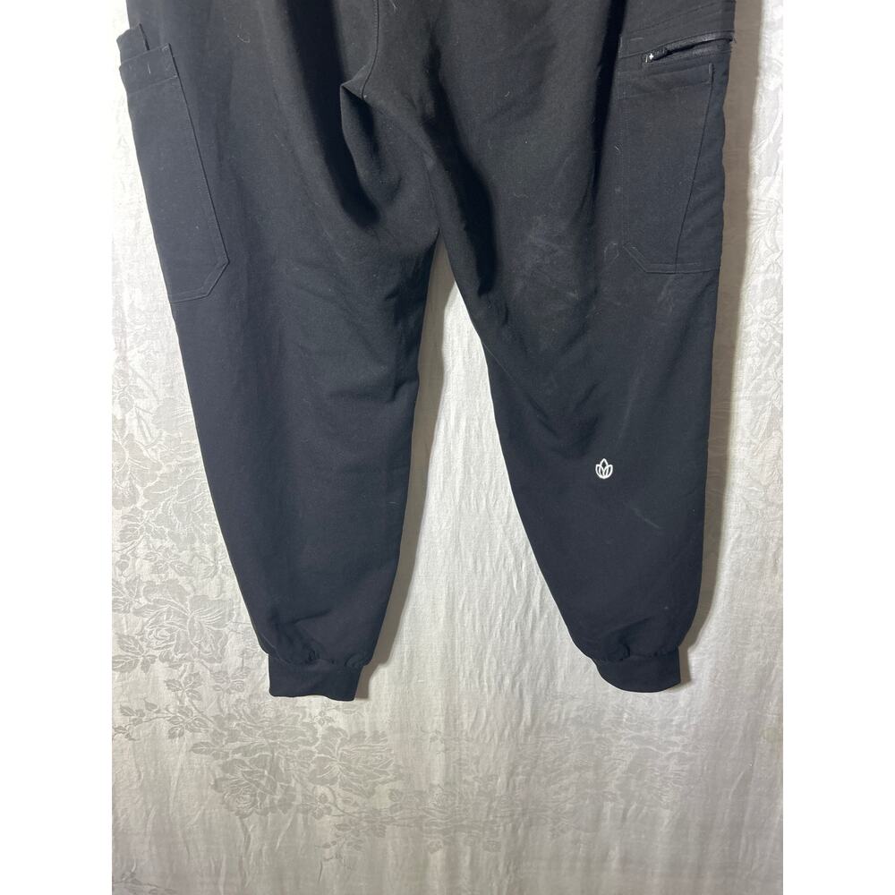 Figs Scrub Pants Joggers XXL Black Cargo Uman Relaxed Cuffed Elastic Waist - Picture 9 of 15